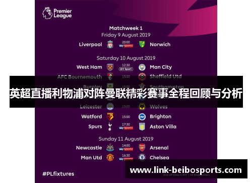 英超直播利物浦对阵曼联精彩赛事全程回顾与分析 英超直播利物浦对阵曼联精彩赛事全程回顾与分析