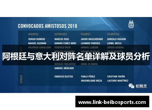 阿根廷与意大利对阵名单详解及球员分析 阿根廷与意大利对阵名单详解及球员分析